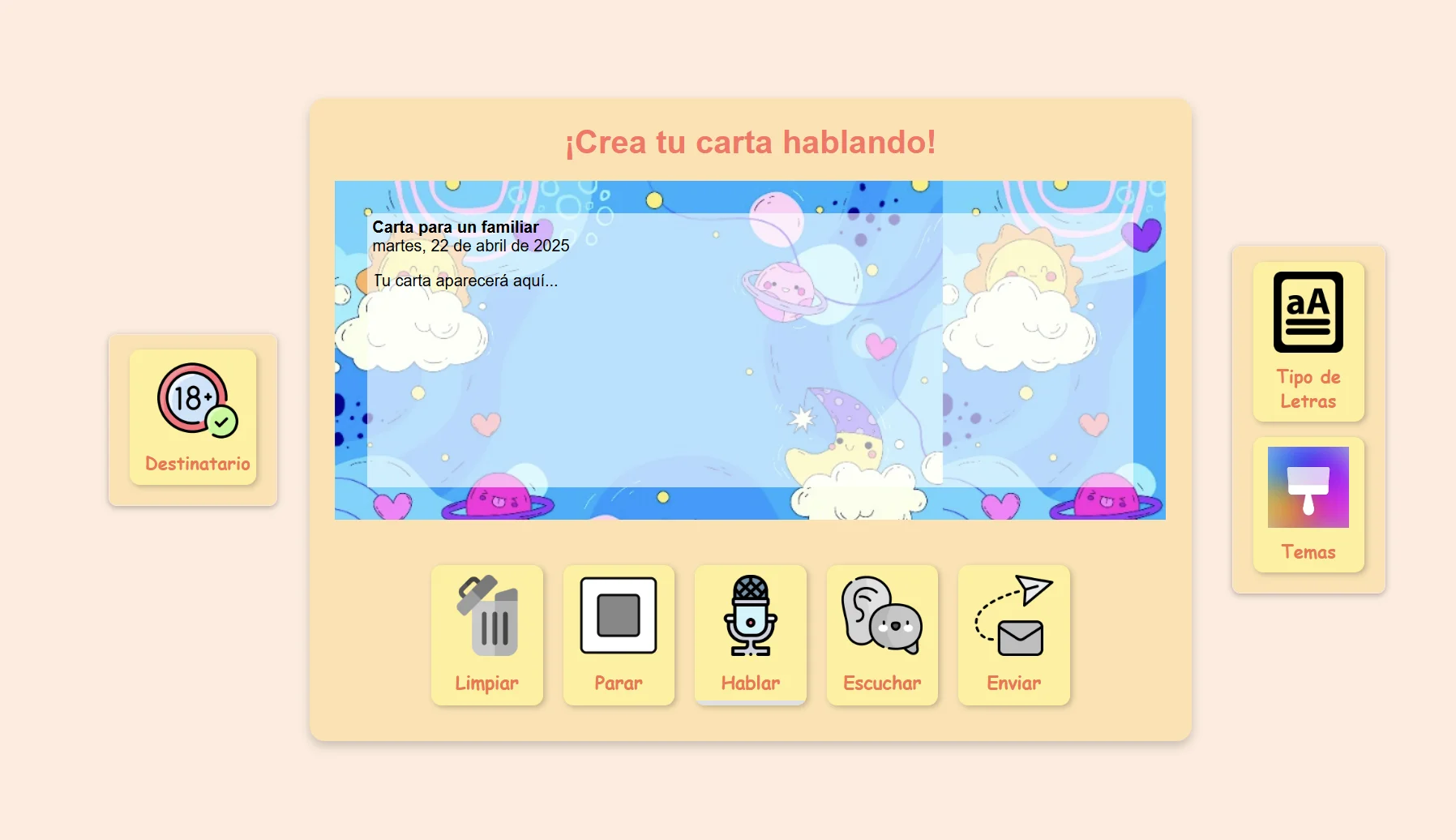 Letter Sending "Simply Lovely"